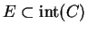 $ E\subset{\rm int}(C)$